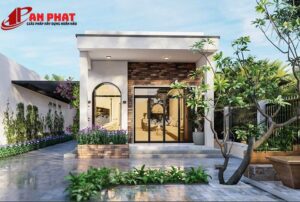 Xây dựng An Phát - Nhà mái bằng có lối đi bên hông